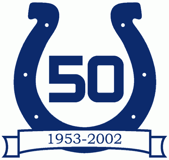 Indianapolis Colts 2002 Anniversary Logo iron on paper